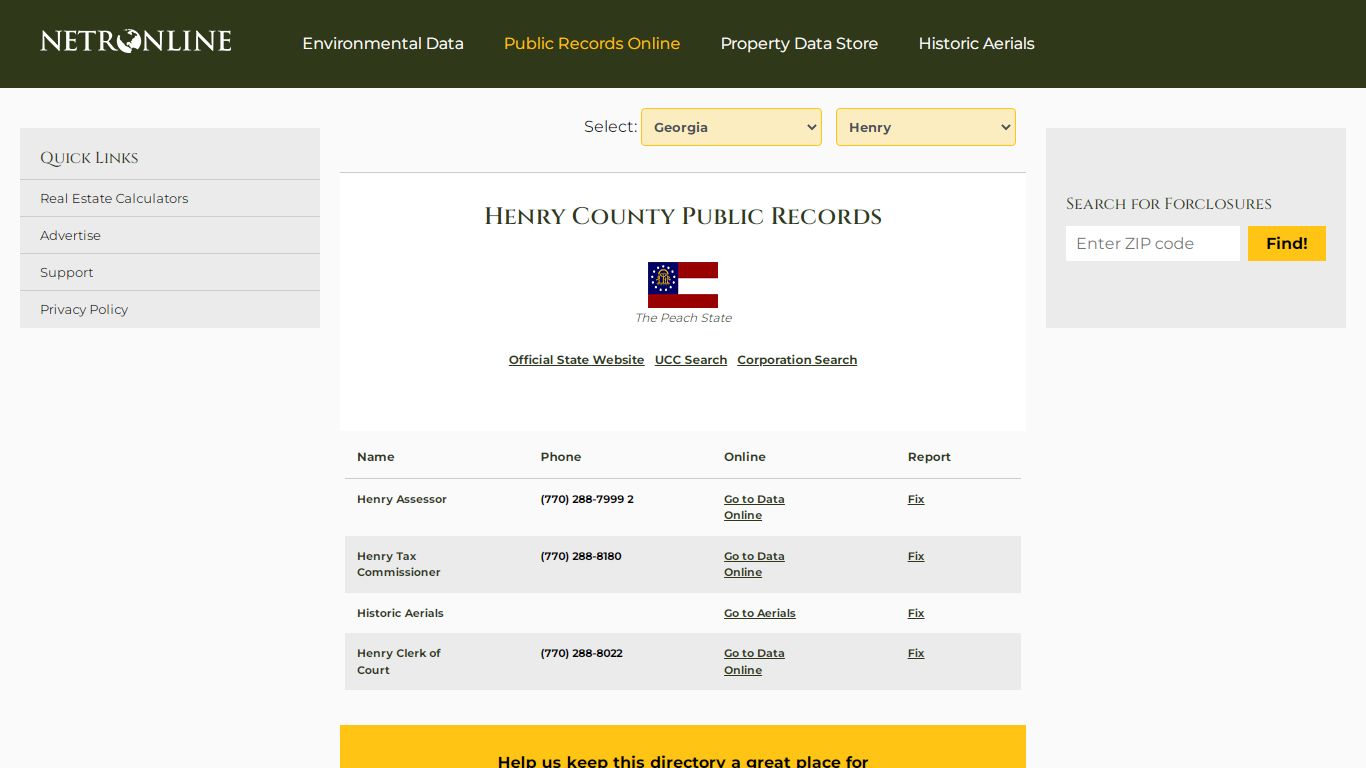 Henry County Public Records - NETROnline.com